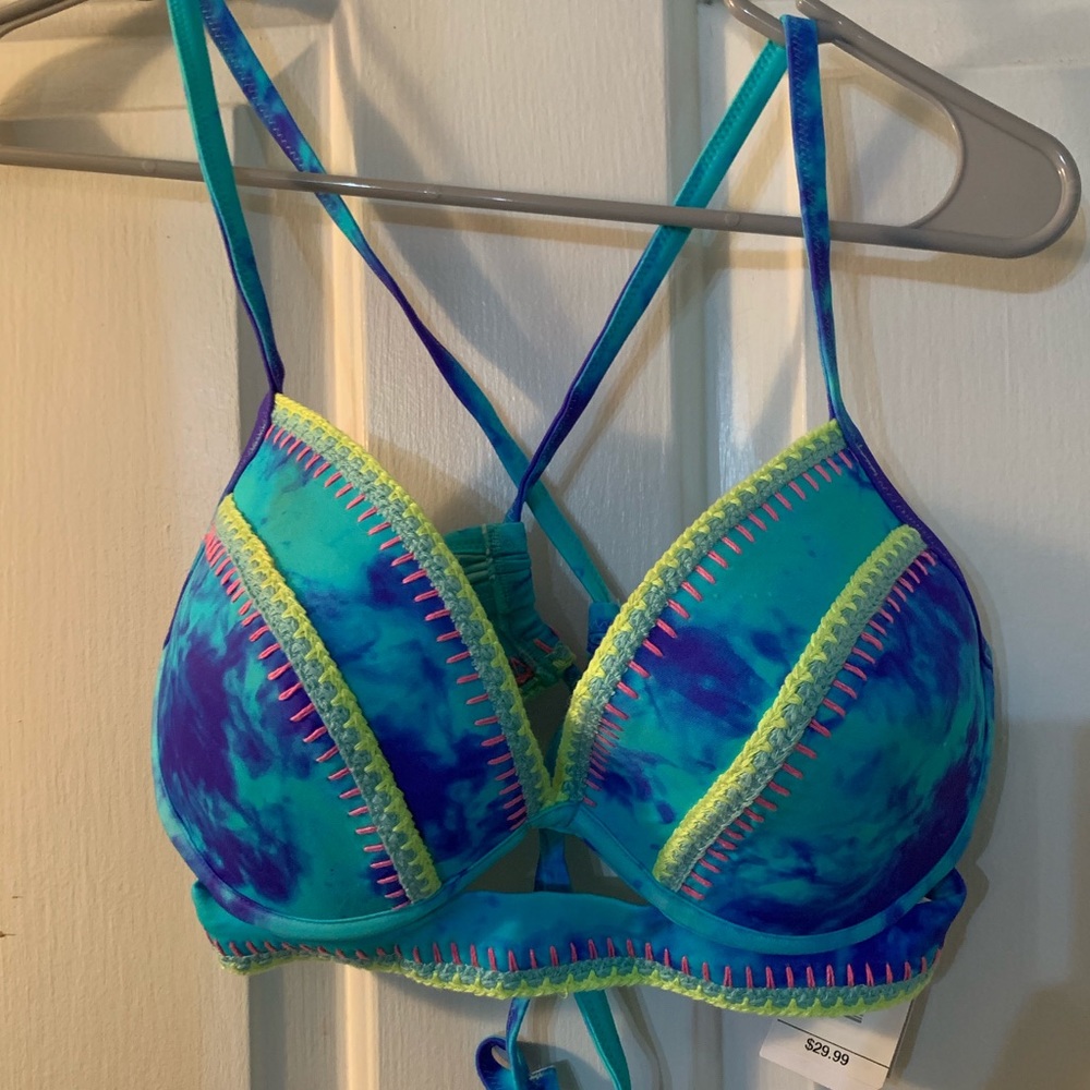 Tie-dye bikini top